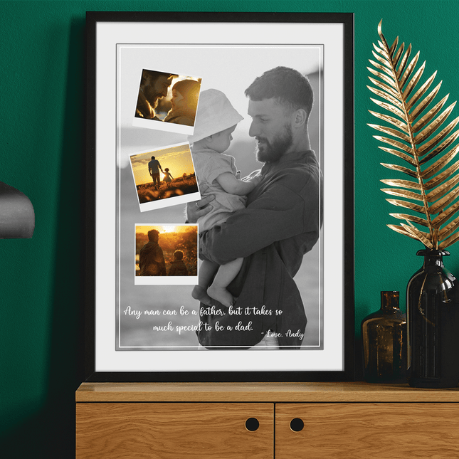 Custom Photo Special To Be A Dad Father's Day Poster Canvas Picture Frame