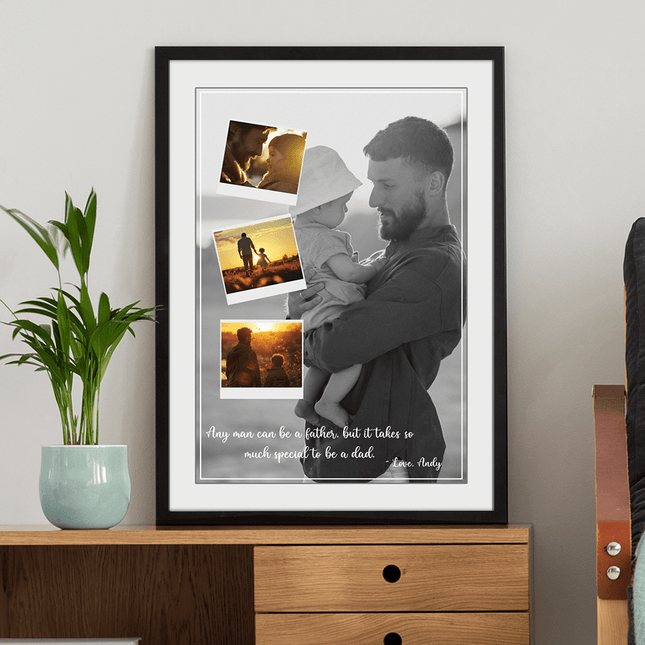 Custom Photo Special To Be A Dad Father's Day Poster Canvas Picture Frame