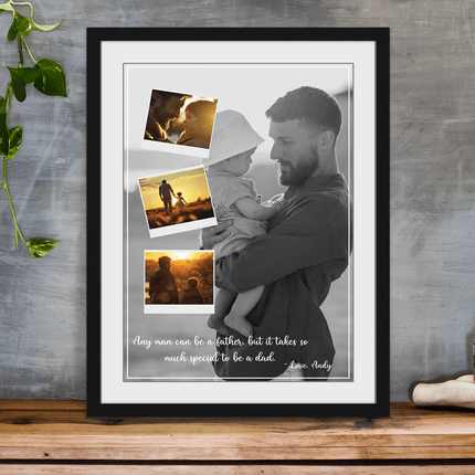 Custom Photo Special To Be A Dad Father's Day Poster Canvas Picture Frame