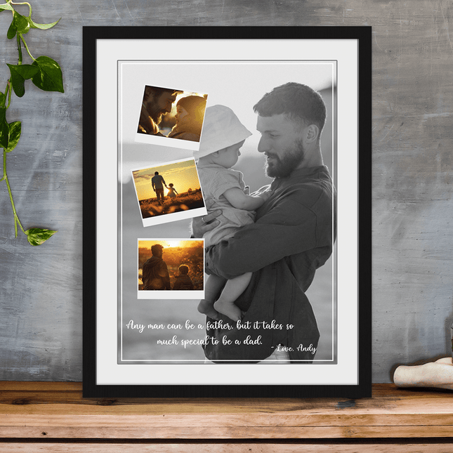 Custom Photo Special To Be A Dad Father's Day Poster Canvas Picture Frame