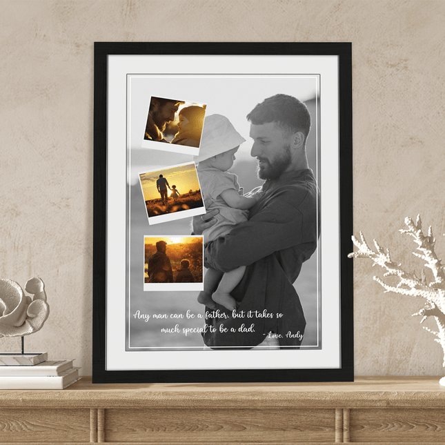 Custom Photo Special To Be A Dad Father's Day Poster Canvas Picture Frame