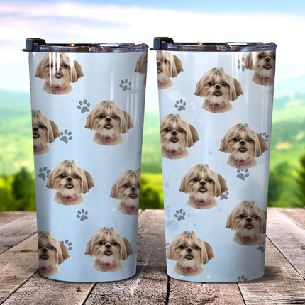 Custom Photo Tumbler Dog, Custom Face Tumbler