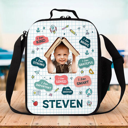 Custom Photo Work Hard Nap Hard Back To School Gift For Kid Lunch Bag