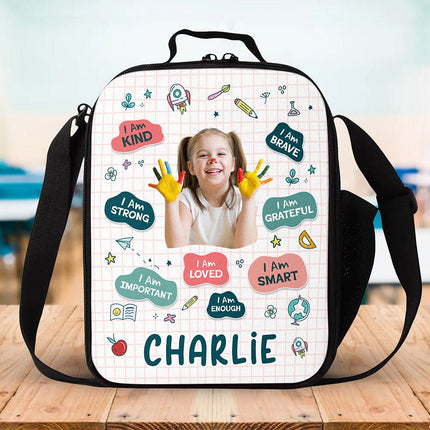 Custom Photo Work Hard Nap Hard Back To School Gift For Kid Lunch Bag