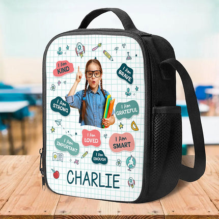 Custom Photo Work Hard Nap Hard Back To School Gift For Kid Lunch Bag