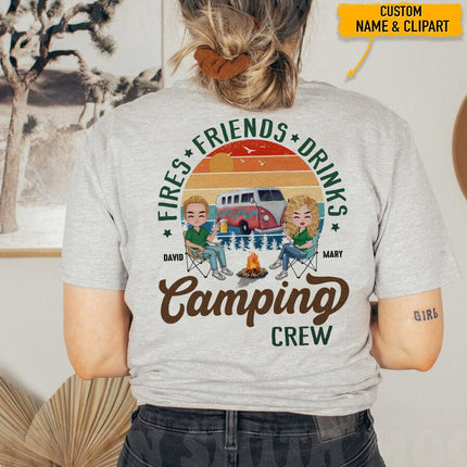 Fires Friend And Drink Back Camping Shirt