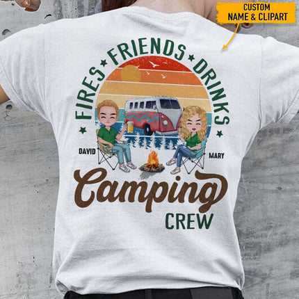 Fires Friend And Drink Back Camping Shirt