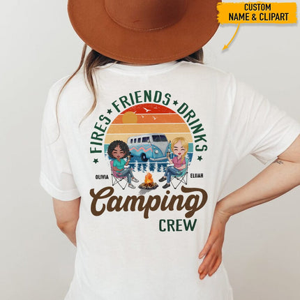 Fires Friend And Drink Back Camping Shirt