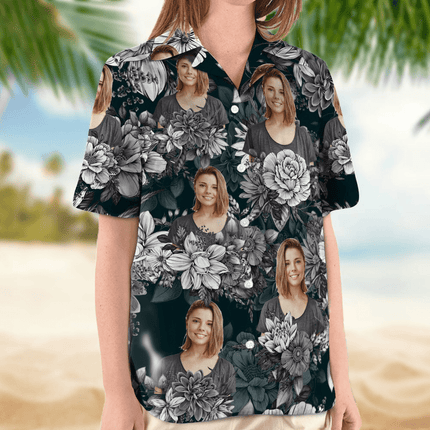 Hawaiian Shirt Women Upload Photo