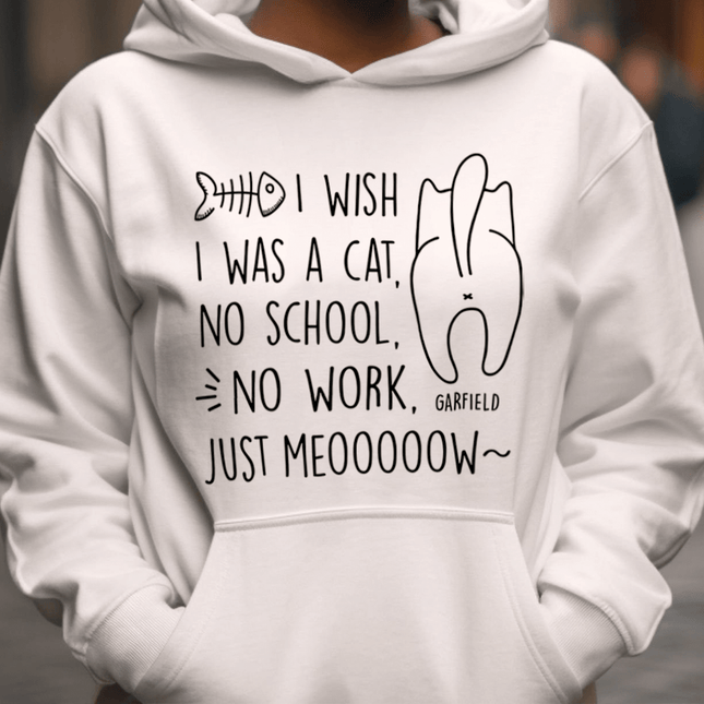 I Wish I Was A Cat No School No Work Just Meooow Shirt Personalized Gift