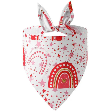 Love-heart Pattern Pet Dog Triangle Scarf