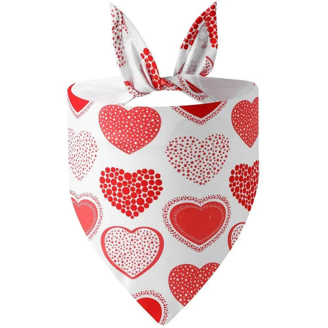 Love-heart Pattern Pet Dog Triangle Scarf