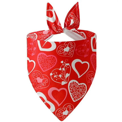Love-heart Pattern Pet Dog Triangle Scarf