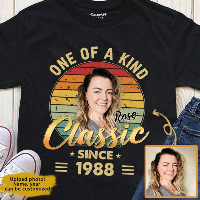 One Of A Kind Classic Upload Photo Birthday Shirt