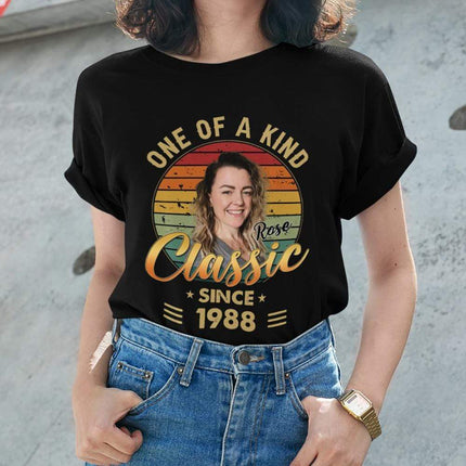 One Of A Kind Classic Upload Photo Birthday Shirt
