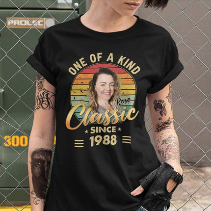 One Of A Kind Classic Upload Photo Birthday Shirt