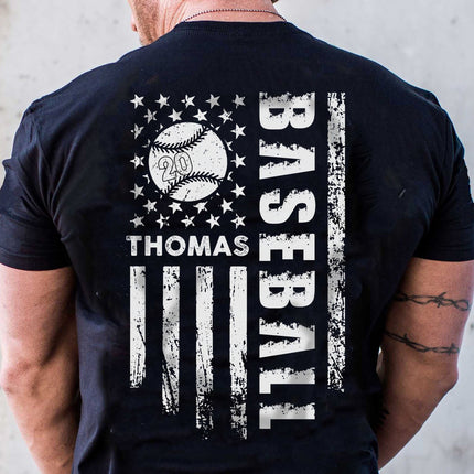 Personalized Custom Baseball Backside Shirts