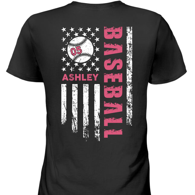 Personalized Custom Baseball Backside Shirts