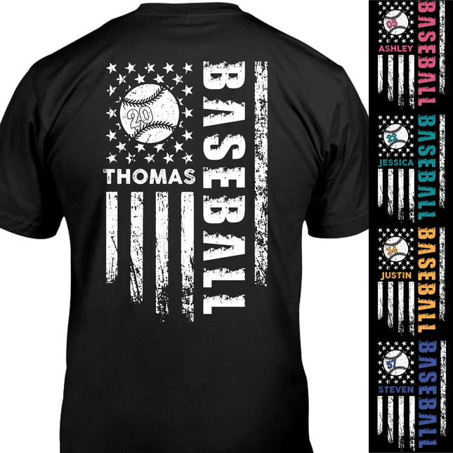 Personalized Custom Baseball Backside Shirts