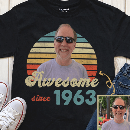 Awesome Since Upload Photo Family Shirt