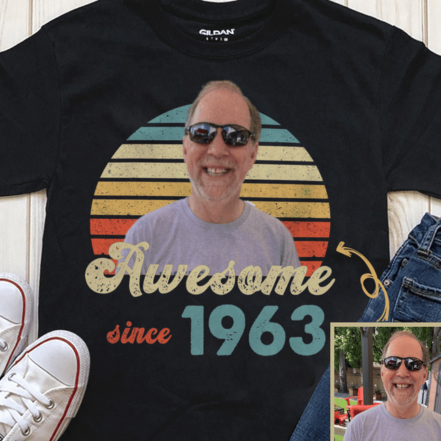 Awesome Since Upload Photo Family Shirt