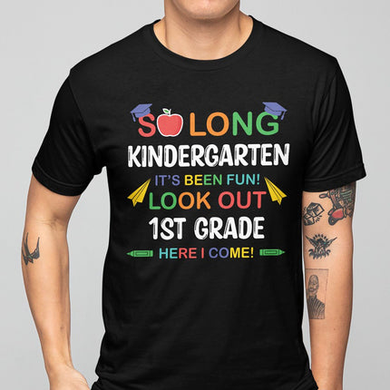 So Long Kindergarten First Grade Second Grade PreK Third Grade Back To School Personalized Custom Shirt