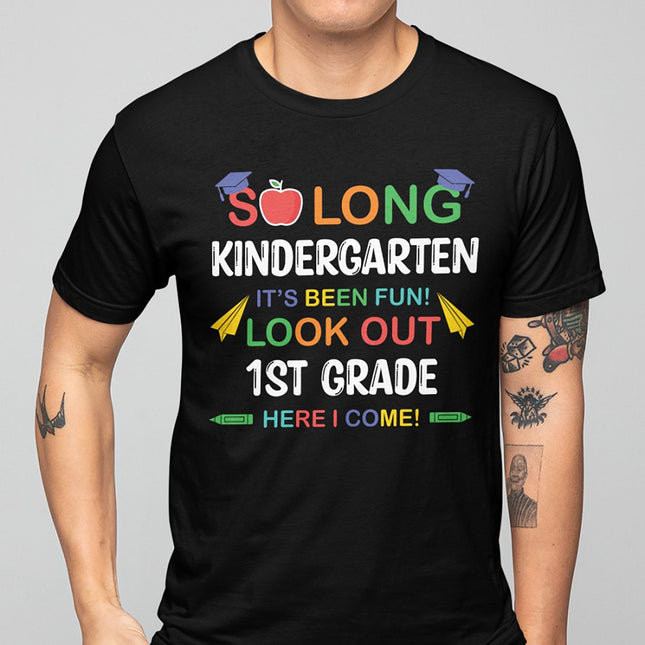So Long Kindergarten First Grade Second Grade PreK Third Grade Back To School Personalized Custom Shirt