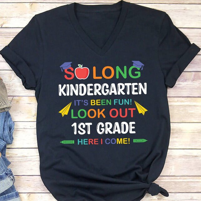 So Long Kindergarten First Grade Second Grade PreK Third Grade Back To School Personalized Custom Shirt