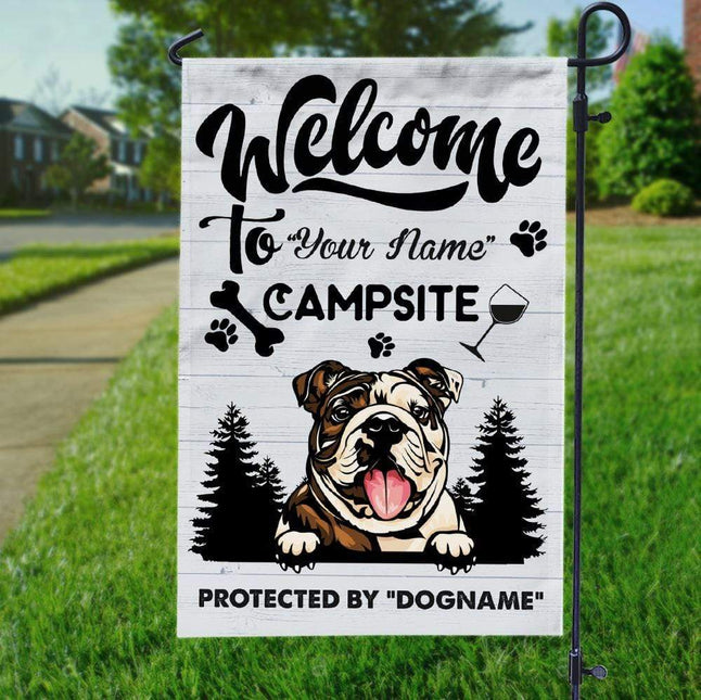 Welcome To Our Campsite Garden Flag, Camping Gift