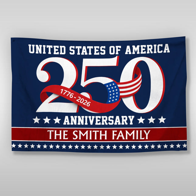 United States of America 1776 2026 House Flag 250 Years Patriotic Gift Decor
