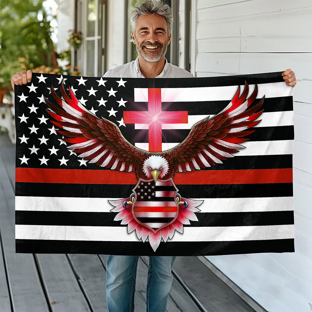 Custom American Flag With Family Name  - Personalized Banner House Flag