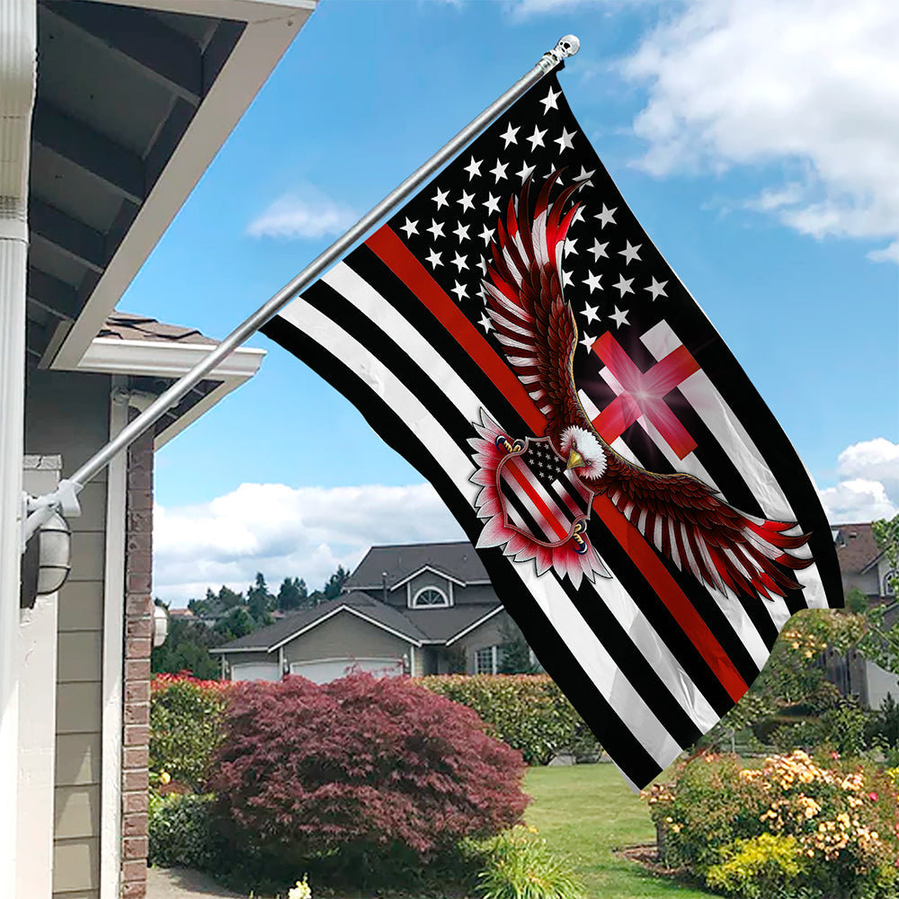 Custom American Flag With Family Name  - Personalized Banner House Flag